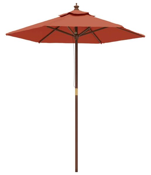 VidaXL Terrakotta Kerti Napernyő - Fa Rúd - 196x231cm