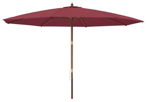 VidaXL bordó kerti napernyő fa rúddal 400 x 273 cm