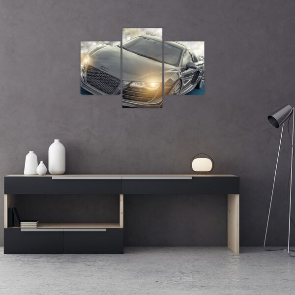 Audi autó képe - szürke (90x60 cm)