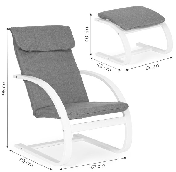 Finn hintaszék lábtartós nyugágy nappaliba modernhome