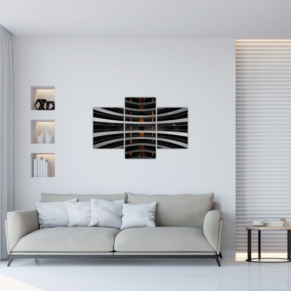 Absztrakt kép - épület (90x60 cm)
