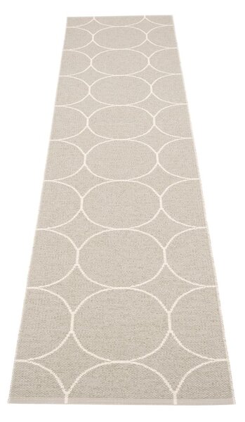 Krémszínű kültéri-beltéri futószőnyeg 70x300 cm Boo Linen – Pappelina