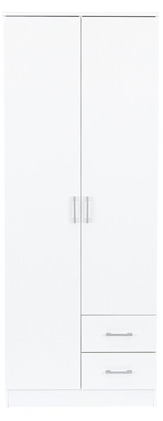 Miami gardróbszekrény 80x205 cm fehér-fehér