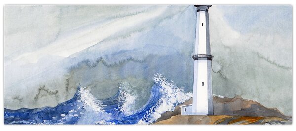 Világítótorony festményének képe (120x50 cm)
