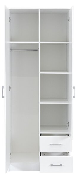 Miami gardróbszekrény 80x205 cm fehér-fehér