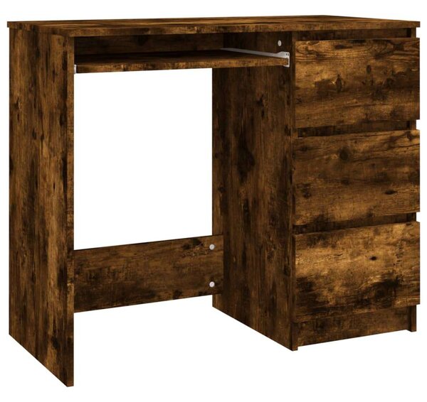 Füstös tölgy színű szerelt fa íróasztal 90 x 45 x 76 cm