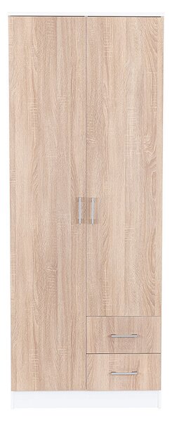Miami gardróbszekrény 80x205 cm sonoma tölgy-fehér