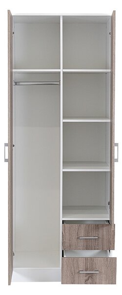 Miami gardróbszekrény 80x205 cm yorki tölgy-fehér