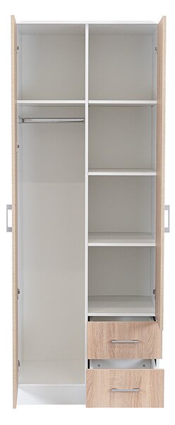 Miami gardróbszekrény 80x205 cm sonoma tölgy-fehér