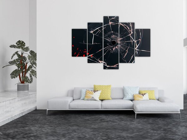 Absztrakt kép - törött üveg (150x105 cm)