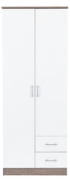 Miami gardróbszekrény 80x205 cm fehér-yorki tölgy