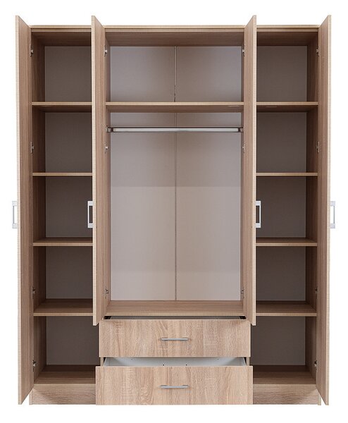 Miami gardróbszekrény 160x205 cm sonoma tölgy-sonoma tölgy