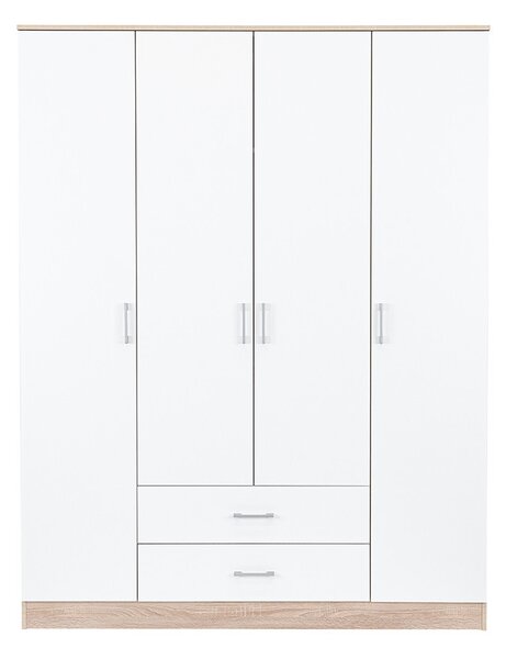 Miami gardróbszekrény 160x205 cm fehér-sonoma tölgy