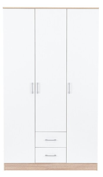 Miami gardróbszekrény 120x205 cm fehér-sonoma tölgy