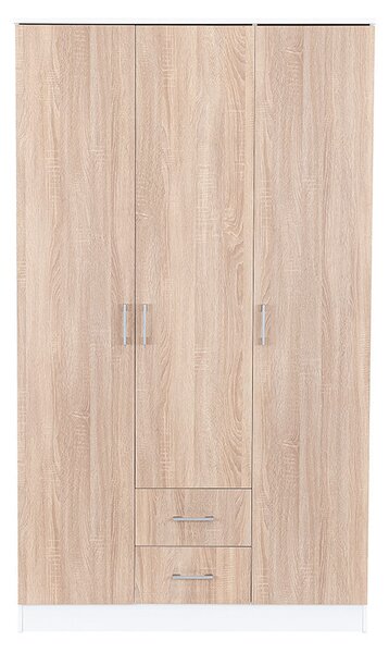 Miami gardróbszekrény 120x205 cm sonoma tölgy-fehér
