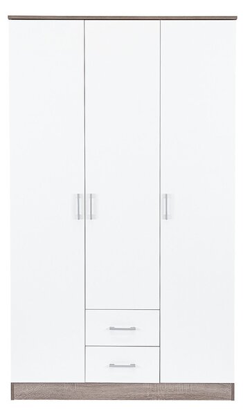 Miami gardróbszekrény 120x205 cm fehér-yorki tölgy