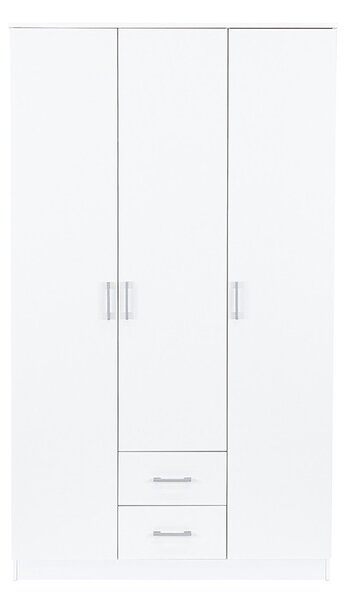 Miami gardróbszekrény 120x205 cm fehér-fehér
