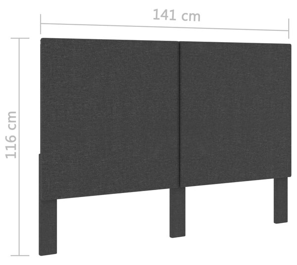 Sötétszürke szövet fejvég 140 x 200 cm