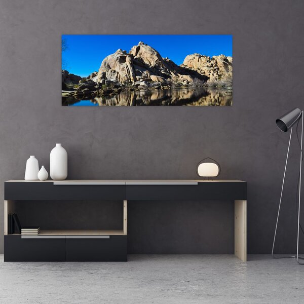 A tükröződő sziklák képe (120x50 cm)