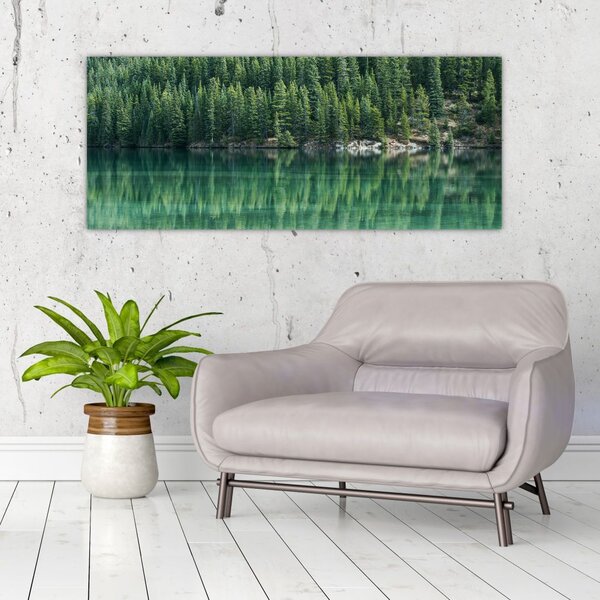 Kép - Tűlevelű a tónál (120x50 cm)