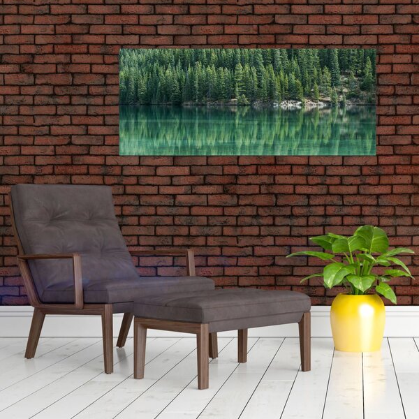 Kép - Tűlevelű a tónál (120x50 cm)