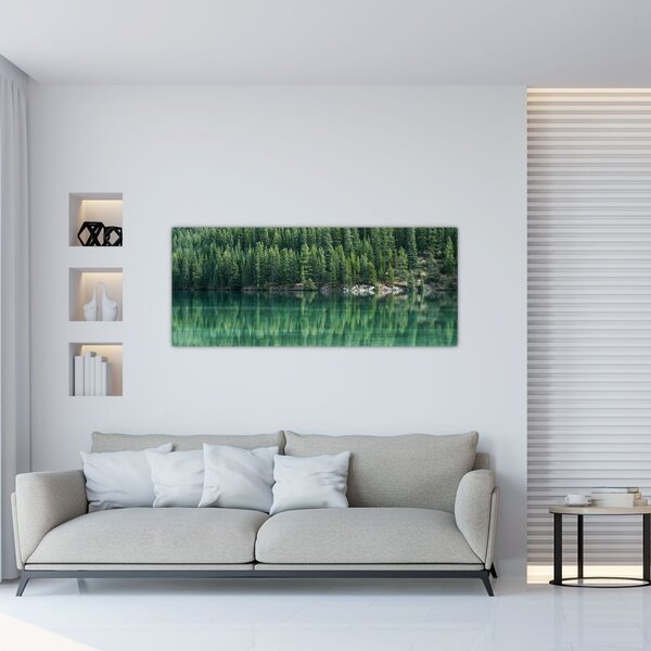 Kép - Tűlevelű a tónál (120x50 cm)
