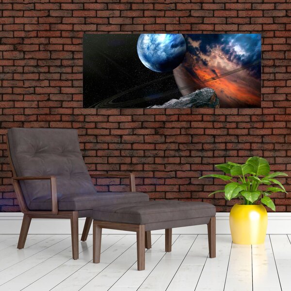 Egy bolygó képe az űrben (120x50 cm)