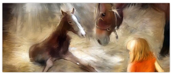 Kép - Üdvözöljük a világban, csikó (120x50 cm)