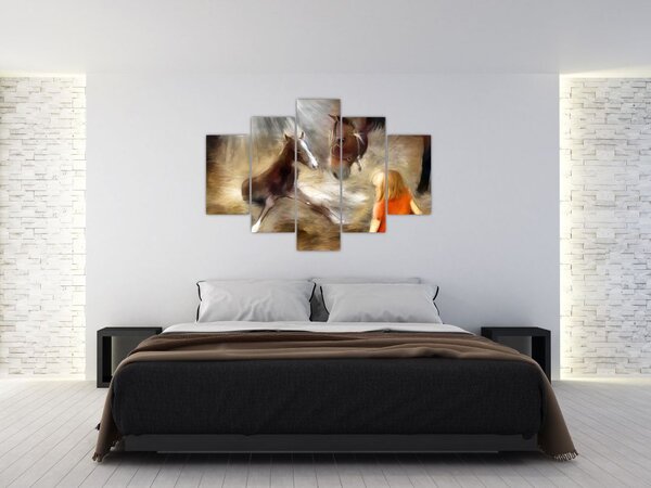 Kép - Üdvözöljük a világban, csikó (150x105 cm)