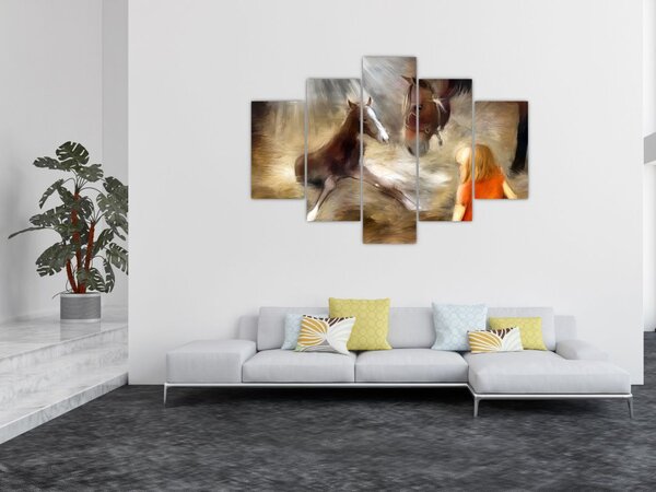 Kép - Üdvözöljük a világban, csikó (150x105 cm)