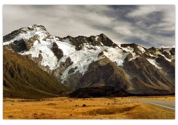 Mount Sefton, Új-Zéland képe (90x60 cm)
