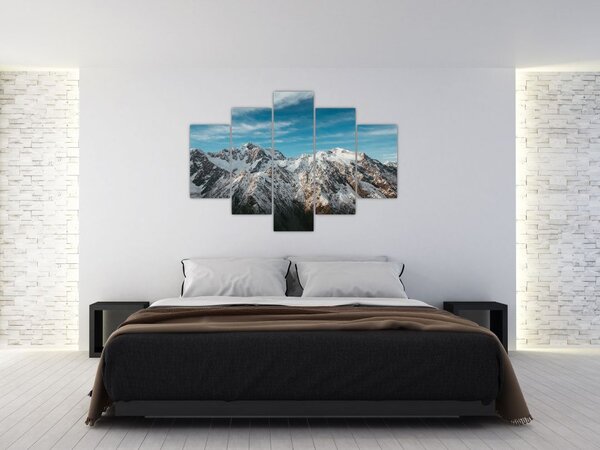 Havas csúcsok képe, Fiordland (150x105 cm)