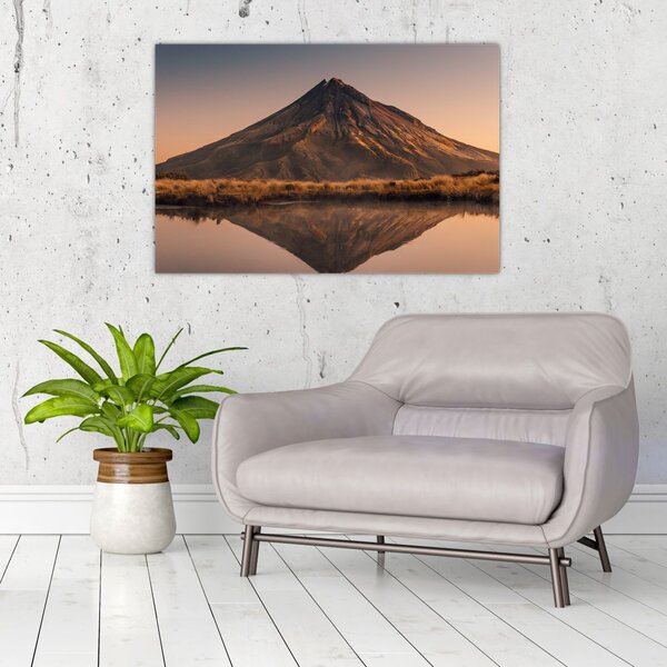 A Mount Taranaki visszaverődése, Új-Zéland (90x60 cm)