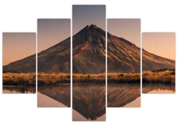 A Mount Taranaki visszaverődése, Új-Zéland (150x105 cm)