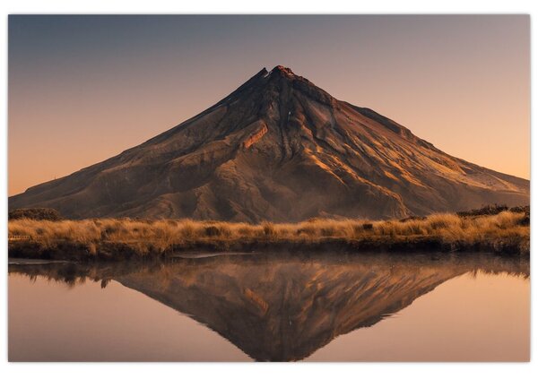 A Mount Taranaki visszaverődése, Új-Zéland (90x60 cm)