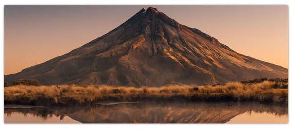 A Mount Taranaki visszaverődése, Új-Zéland (120x50 cm)