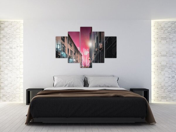 Tűzijáték Marseille-ben (150x105 cm)