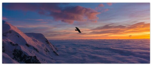 Kép naplementekor, Mt. blanc (120x50 cm)