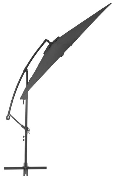 Antracitszürke konzolos napernyő alumíniumrúddal 300 cm (44509)