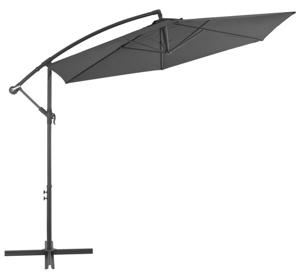 Antracitszürke konzolos napernyő alumíniumrúddal 300 cm (44509)
