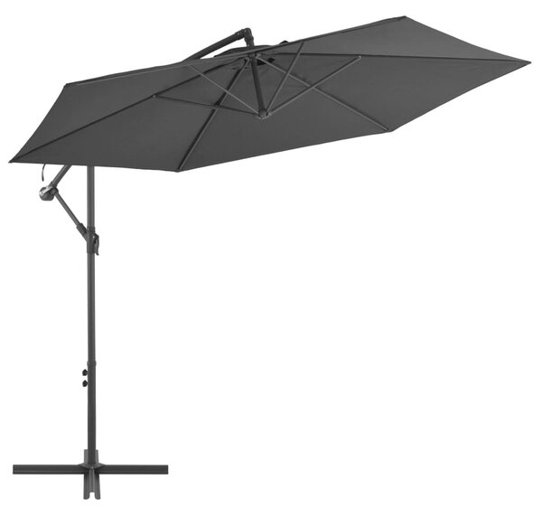 Antracitszürke konzolos napernyő alumíniumrúddal 300 cm (44509)