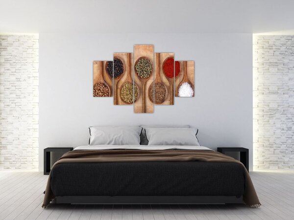 Kép - fűszerek a kanálon (150x105 cm)