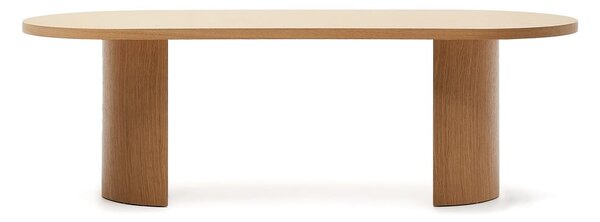 Étkezőasztal tölgyfa dekorral 100x240 cm Nealy – Kave Home