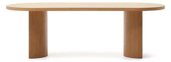 Étkezőasztal tölgyfa dekorral 100x240 cm Nealy – Kave Home