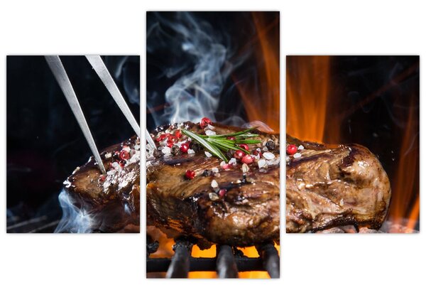 Egy sült steak képe (90x60 cm)