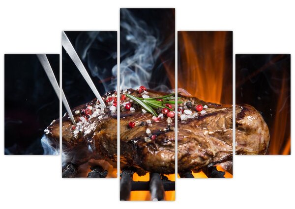 Egy sült steak képe (150x105 cm)
