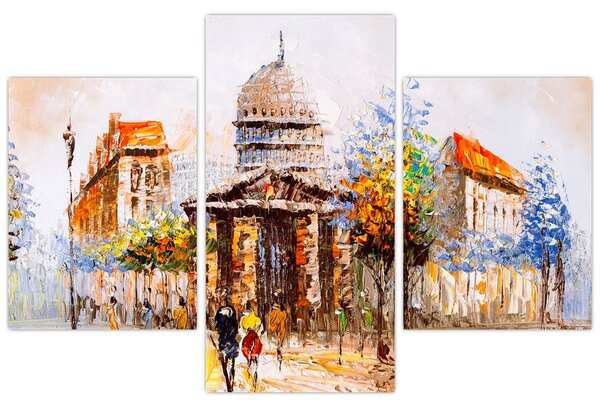 Kép - Festett városi emlékmű (90x60 cm)