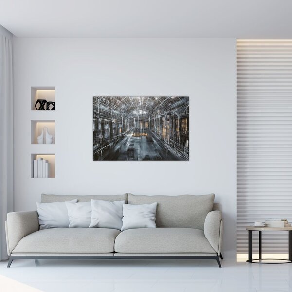Egy régi épület belsejének képe (90x60 cm)