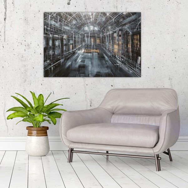 Egy régi épület belsejének képe (90x60 cm)