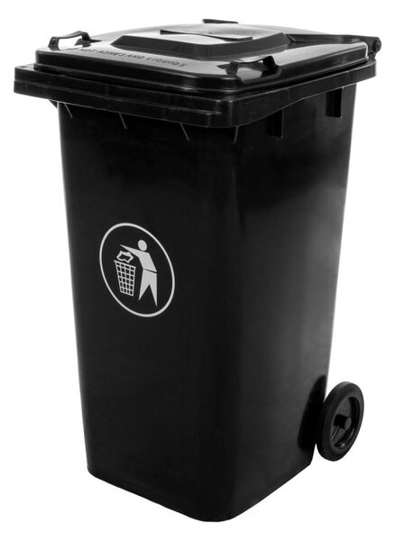 Hulladéktároló 240L fekete